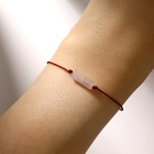 Браслет желаний «Кварц розовый» TUBE на бордовой нити, длина регулируется - Фото 3