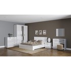 Кровать "Лена-2", 1600х2000, Белый/Белый глянец - фото 22545428