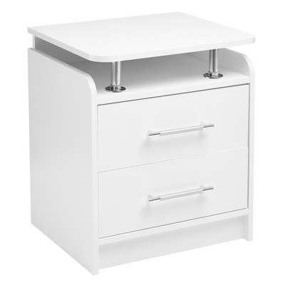 Тумба прикроватная «Клик Мебель. Милан», 600×500×410 мм, цвет белый бриллиант