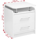 Тумба прикроватная «Клик Мебель. Милан», 600×500×410 мм, цвет белый бриллиант - Фото 2