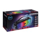 Портативная колонка Soundmax SM-PS5081B, 30 Вт, 3600мАч, FM, BT, USB, TWS, подсветка, черная - фото 9277259