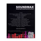Портативная колонка Soundmax SM-PS5081B, 30 Вт, 3600мАч, FM, BT, USB, TWS, подсветка, черная - Фото 9