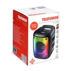 Портативная колонка Telefunken TF-PS1237B, 15Вт, 1500мАч, FM,BT, USB, TWS, подсветка, черная - фото 51327018 Портативная колонка Telefunken TF-PS1237B, 15Вт, 1500мАч, FM,BT, USB, TWS, подсветка, черная - фото 51327018