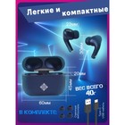 Наушники Telefunken TF-1102B, беспроводные, вакуумные, микрофон, BT5.0, 50/350 мАч, синие - фото 51309652 Наушники Telefunken TF-1102B, беспроводные, вакуумные, микрофон, BT5.0, 50/350 мАч, синие - фото 51309652