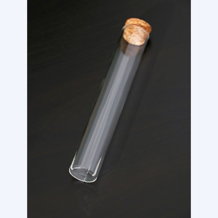 Колба стеклянная для заваривания с пробкой из бамбука BellaTenero «Алхимия», 2×12 см, набор, 12 шт - фото 1876720325