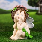 Фигура "Ангел мечтатель" цветной, 27х20см - фото 319374130