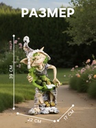 Садовая фигура из полистоуна «Тролль», 39×17×21 см - Фото 9