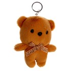 Брелок детский «Мишутка с бантом», мягкая игрушка, 11 см, цвета МИКС - Фото 1