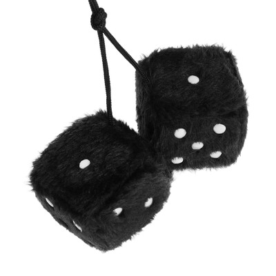 Украшение на зеркало, Пушистые кубики, 6×6 см