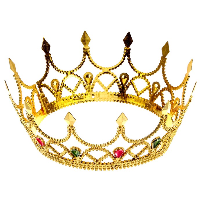 Карнавальный набор принцессы плащ гипюр коралловый,корона,длина 100см - фото 1907682129