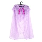 Карнавальный костюм «Принцесса», плащ гипюр, корона, длина 85 см, цвет аметистовый - фото 24629094