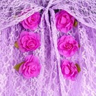 Карнавальный костюм «Принцесса», плащ гипюр, корона, длина 85 см, цвет аметистовый - фото 24629096