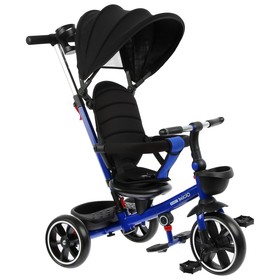 

Велосипед трехколесный Micio Veloce +, колёса EVA 10"/8", цвет тёмно-синий