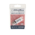 Флешка OltraMax 230, 4 Гб, USB2.0, чт до 15 Мб/с, зап до 8 Мб/с, белая - фото 8037990