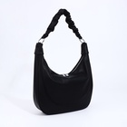 Сумка - мешок женская на молнии, 33×23×8 см, чёрная - Фото 4