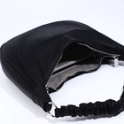 Сумка - мешок женская на молнии, 33×23×8 см, чёрная - Фото 8