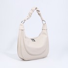 Сумка - мешок женская на молнии, 33×23×8 см, светло-бежевая - Фото 3