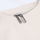 Сумка - мешок женская на молнии, 33×23×8 см, светло-бежевая - Фото 4