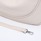 Сумка - мешок женская на молнии, 33×23×8 см, светло-бежевая - Фото 6