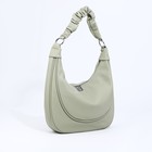 Сумка мешок женская, на молнии, зелёная - Фото 3