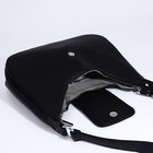 Сумка-мешок на молнии, наружный карман, длинный ремень, цвет чёрный - Фото 7