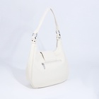 Сумка-мешок на молнии, наружный карман, длинный ремень, цвет белый - фото 805424611 Сумка-мешок на молнии, наружный карман, длинный ремень, цвет белый - фото 805424611