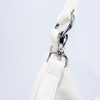 Сумка-мешок на молнии, наружный карман, длинный ремень, цвет белый - фото 805424614 Сумка-мешок на молнии, наружный карман, длинный ремень, цвет белый - фото 805424614