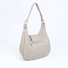 Сумка женская на молнии, цвет серо-бежевый - фото 22126909