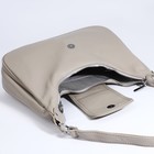 Сумка женская на молнии, цвет серо-бежевый - фото 22126914