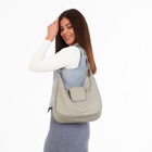 Сумка женская на молнии, цвет серо-бежевый - фото 27232971