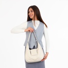 Сумка женская на молнии, цвет бежевый - фото 27232980