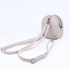 Сумка-рюкзак на молнии, 3 наружных кармана, длинный ремень, цвет серо-бежевый - фото 22127004