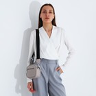 Сумка кросс-боди на молниях, наружный карман, цвет серый - фото 22127047