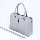 Сумка женская на молнии, цвет серый - фото 22127168