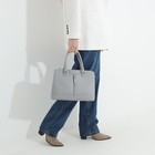 Сумка женская на молнии, цвет серый - фото 22127170