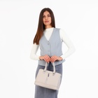 Сумка женская тоут на молнии, 30×12×21 см, однотонная, бежевая - фото 27232984