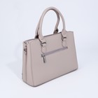 Сумка женская на молнии, цвет светло-бежевый - фото 22127180