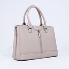 Сумка женская на молнии, цвет светло-бежевый - фото 22127181