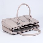 Сумка женская на молнии, цвет светло-бежевый - фото 22127185