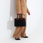 Сумка женская на молнии, цвет чёрный - фото 22127226