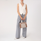 Сумка женская на молнии, цвет тёмно-бежевый - фото 25323872