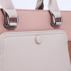 Сумка женская на молнии, цвет тёмно-бежевый - фото 22127246