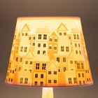 Абажур "Домики" Е27 разноцветный 20х20х15 см - фото 24317694