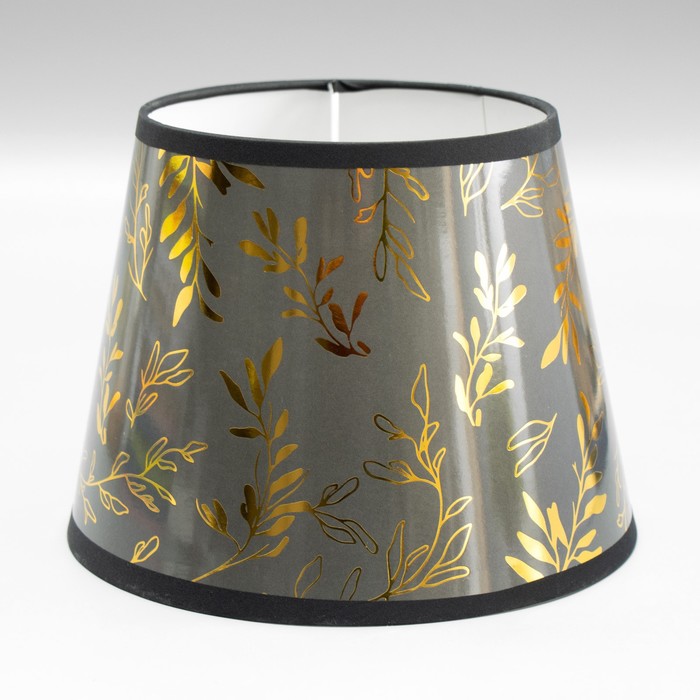 Абажур для лампы, торшера BayerLux «Листья», Е14, серый, 20×20×15 см - Фото 1