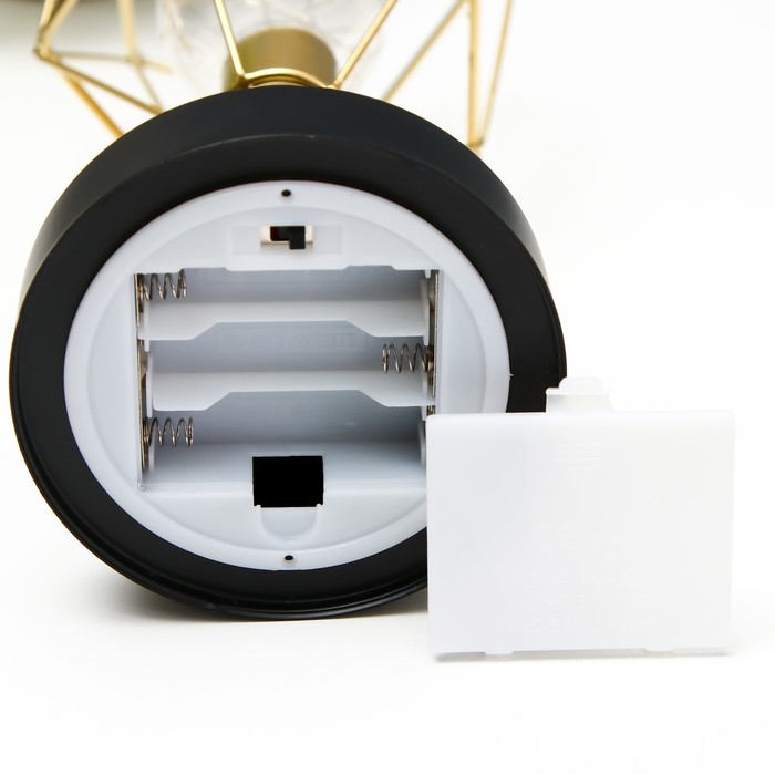 Ночник "Алтер" LED от батареек 3хАА чёрно-золотой 25х12х12 см RISALUX - фото 1884145065