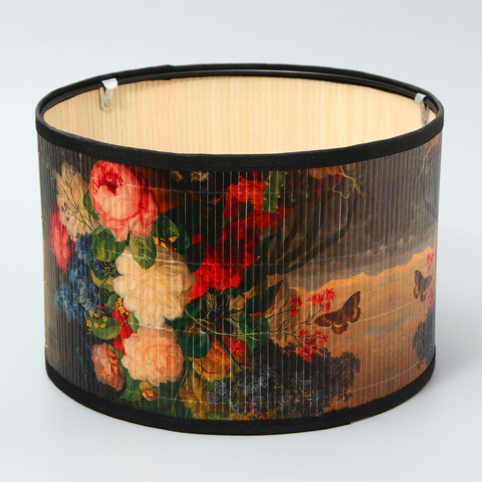 Абажур универсальный "Цветочный" Е27 цветной 30х30х20см - Фото 1