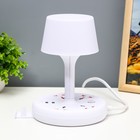 Настольная лампа «Эра» LED 5 Вт 3000К-6000К 4 розетки 2хUSB2.0 МИКС 15×15×22 см RISALUX 9413615