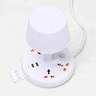 Настольная лампа «Эра» LED 5 Вт 3000К-6000К 4 розетки 2хUSB2.0 МИКС 15×15×22 см RISALUX 9413615