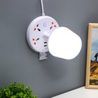 Настольная лампа «Эра» LED 5 Вт 3000К-6000К 4 розетки 2хUSB2.0 МИКС 15×15×22 см RISALUX 9413615