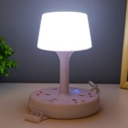 Настольная лампа «Эра» LED 5 Вт 3000К-6000К 4 розетки 2хUSB2.0 МИКС 15×15×22 см RISALUX 9413615